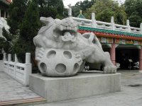 Lion Statue in Hong Kong