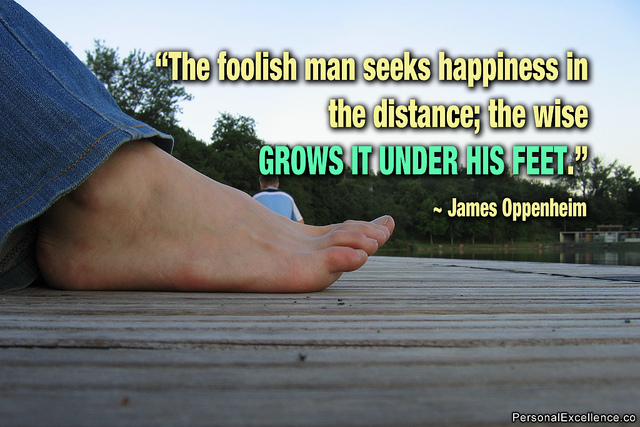 A foolish man seeks happiness