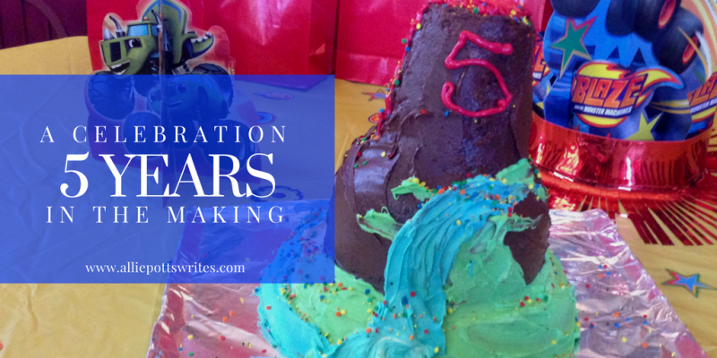 A celebration five years in the making - www.alliepottswrites.com